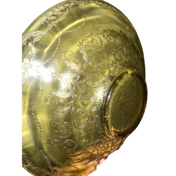 Vintage Yellow Federal Depression Glass Madrid Bowl - Picture 2 of 2